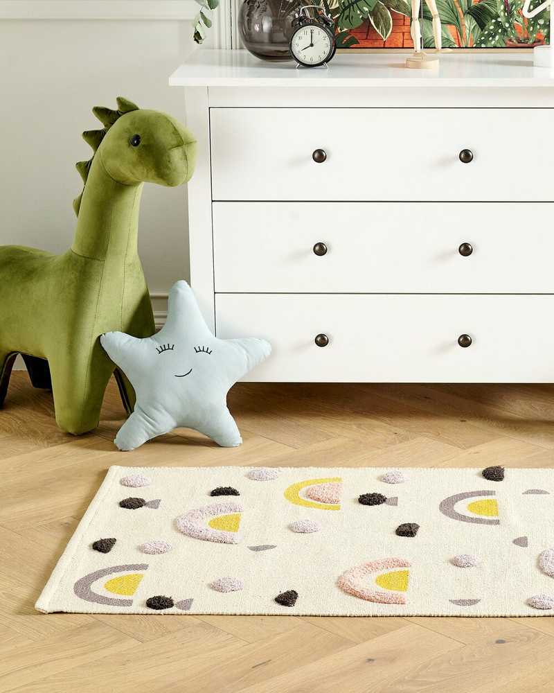 Beliani Vaikiškas kilimas CURUP spalvotas 80 x 150 cm medvilninis