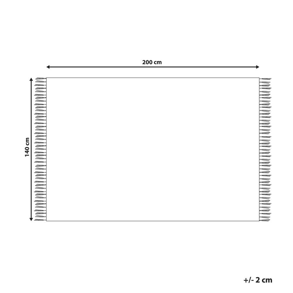 Beliani Vaikiškas kilimas BAZALETI šviesiai smėlio spalvos 140 x 200 cm Medvilninis