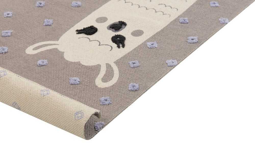 Beliani Vaikiškas kilimas LUBUK rudas 80 x 150 cm medvilninis