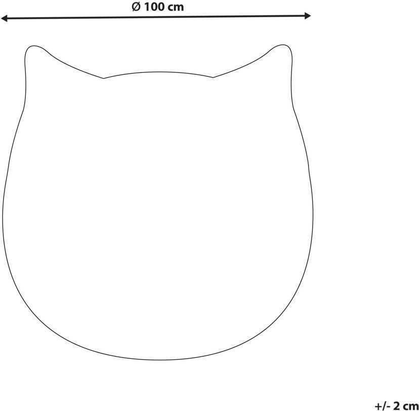 Beliani Vaikiškas kilimas KITTY Baltas ø 100 cm
