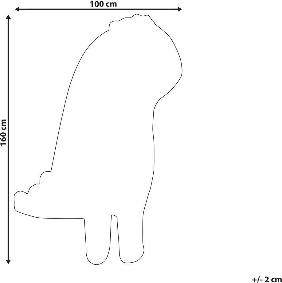 Beliani Vaikiškas kilimas DINO pilkas 100 x 160 cm vilnonis