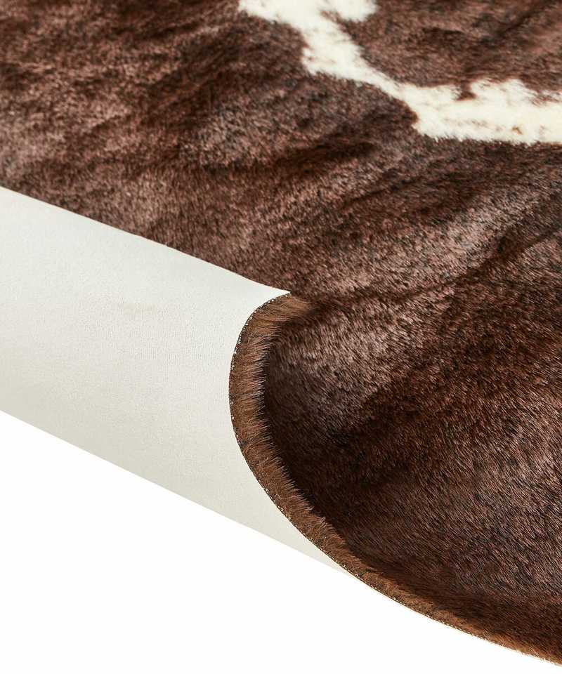 Beliani Dirbtinės karvės odos kilimas BOGONG, tamsiai rudas, 150 × 200 cm