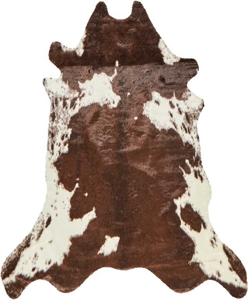 Beliani Dirbtinės karvės odos kilimas BOGONG, tamsiai rudas, 150 × 200 cm