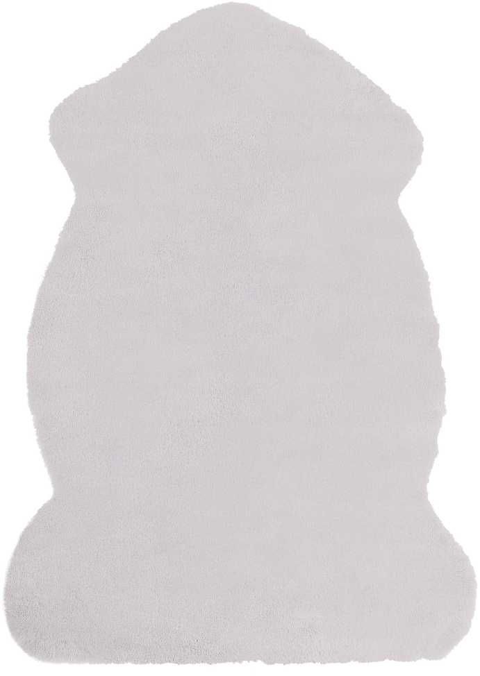 Beliani Dirbtinio kailio kilimėlis UNDARA šviesiai pilkas 60 x 90 cm