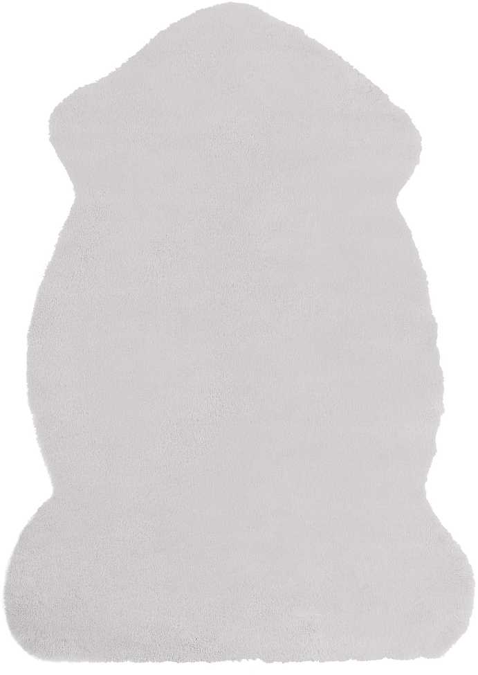 Beliani Dirbtinio kailio kilimėlis UNDARA šviesiai pilkas 60 x 90 cm