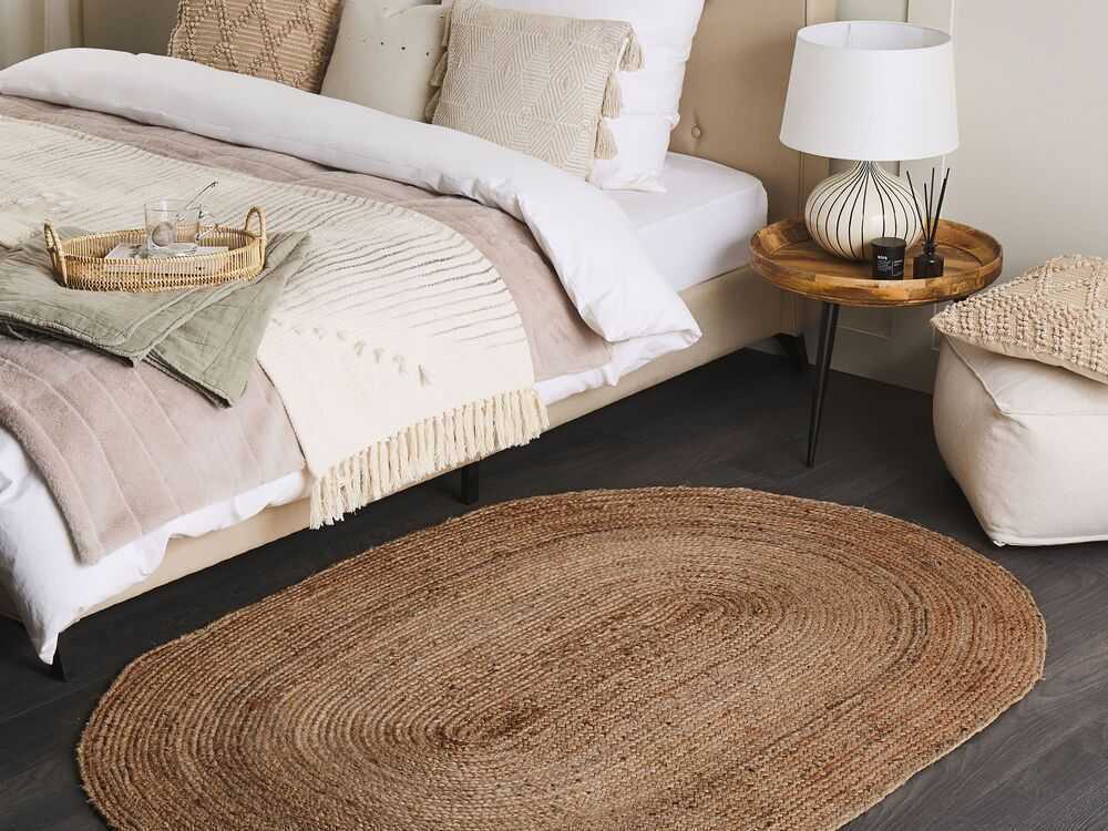 Beliani Kilimas DEMIRCI smėlio spalvos 120 x 180 cm iš džiuto