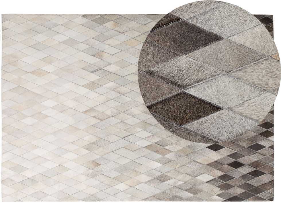Beliani Kilimas MALDAN smėlio spalvos 140 x 200 cm Natūrali oda