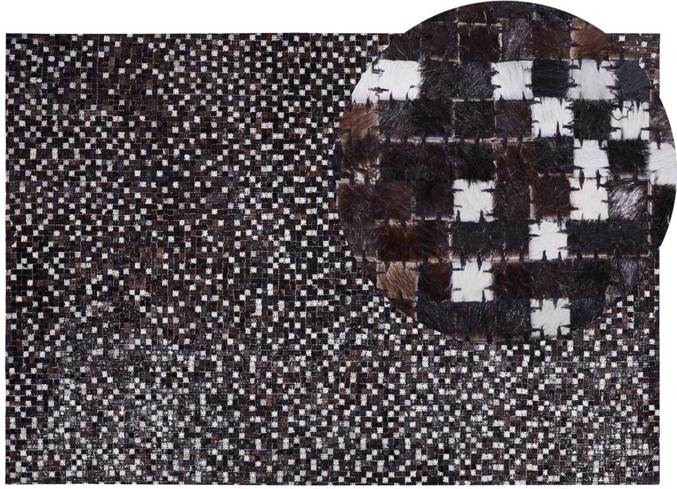 Beliani Kilimas AKKESE rudas, 140 x 200 cm, natūrali oda