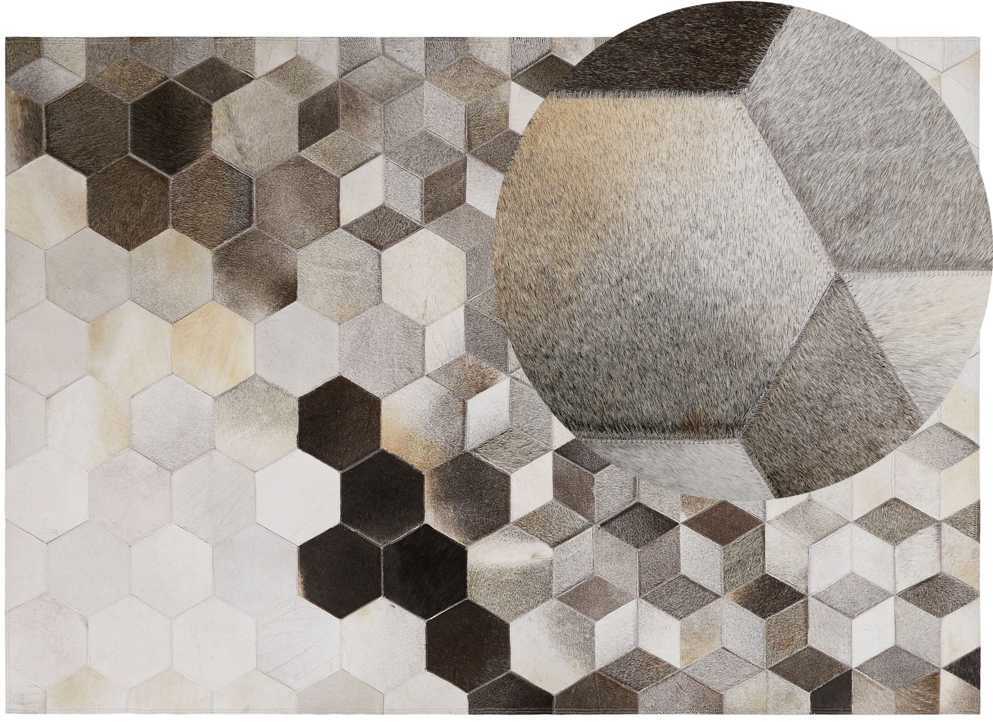 Beliani Kilimas SASON beige 160 x 230 cm natūrali oda