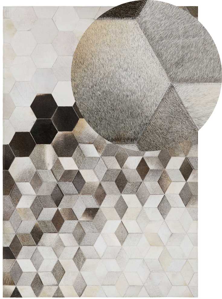 Beliani Kilimas SASON beige 160 x 230 cm natūrali oda