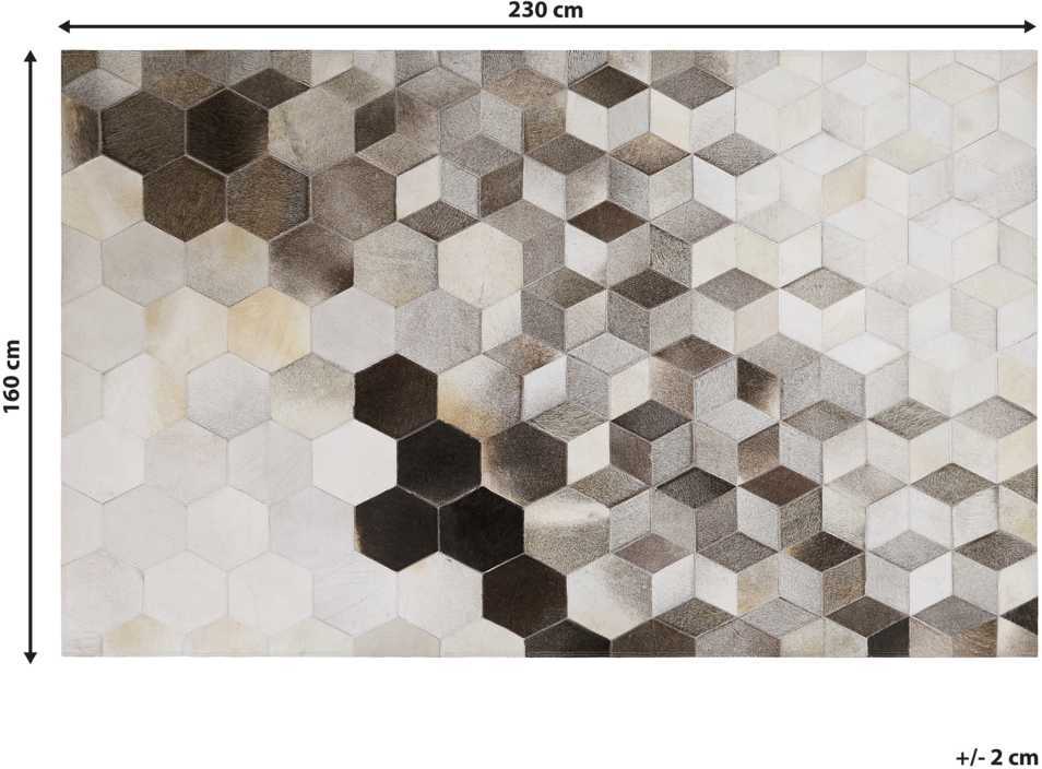 Beliani Kilimas SASON beige 160 x 230 cm natūrali oda