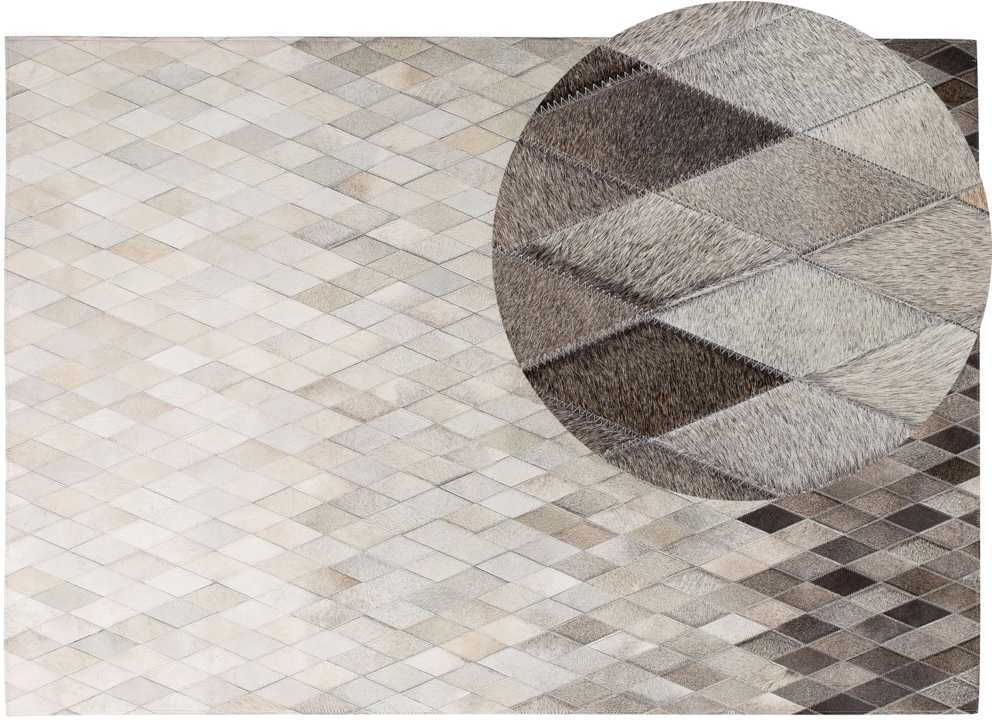 Beliani Kilimas MALDAN smėlinės spalvos 160 x 230 cm natūrali oda