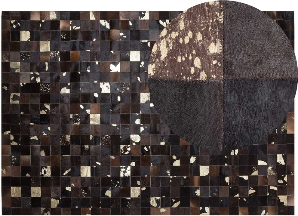 Beliani Kilimas BANDIRMA rudas 160 x 230 cm natūrali oda