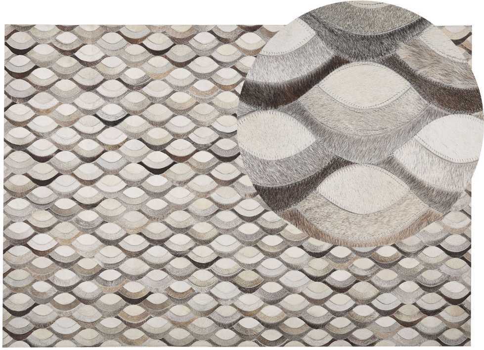 Beliani Kilimas KIRCA smėlio spalvos 140 x 200 cm iš natūralios odos