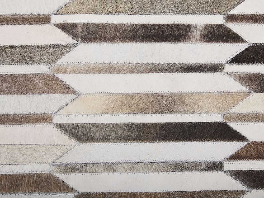 Beliani Kilimas KULALAR smėlio spalvos 140 x 200 cm natūrali oda