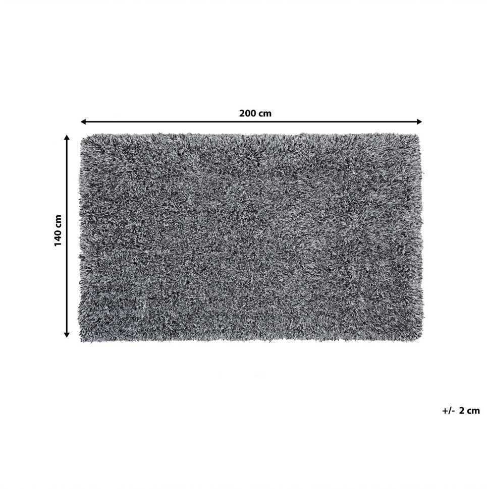 Beliani Shaggy kilimas CIDE juodas/baltas 140 x 200 cm
