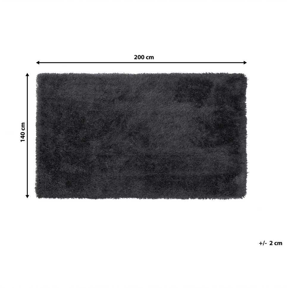 Beliani Šerpetotas kilimas CIDE juodas 140 x 200 cm