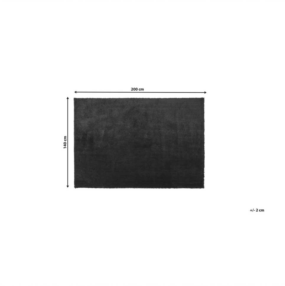 Beliani Shaggy kilimas EVREN juodas 140 x 200 cm