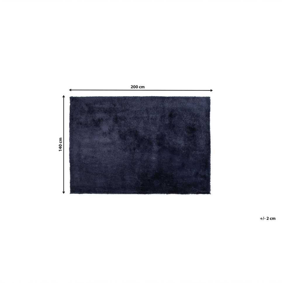 Beliani Shaggy kilimas EVREN tamsiai mėlynas 140 x 200 cm