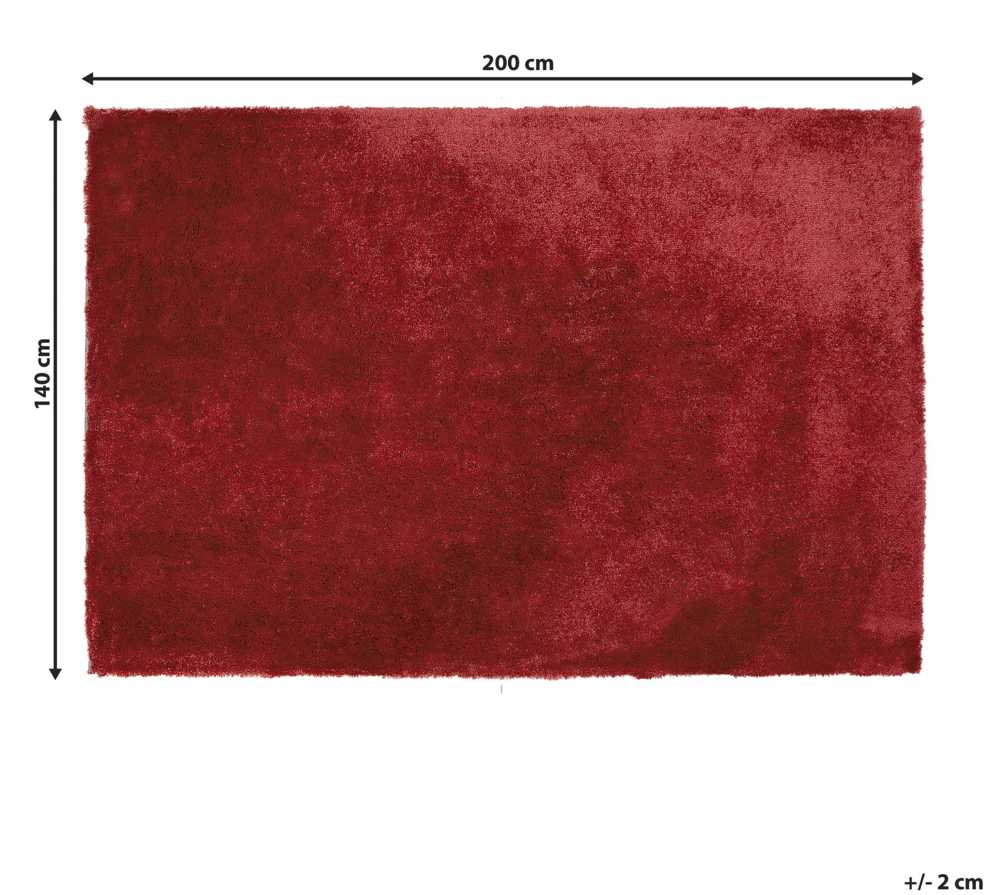 Beliani Shaggy kilimas EVREN raudonas 140 x 200 cm
