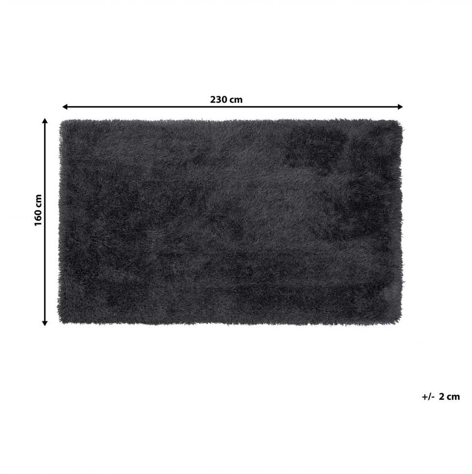 Beliani Shaggy kilimas CIDE juodas 160 x 230 cm