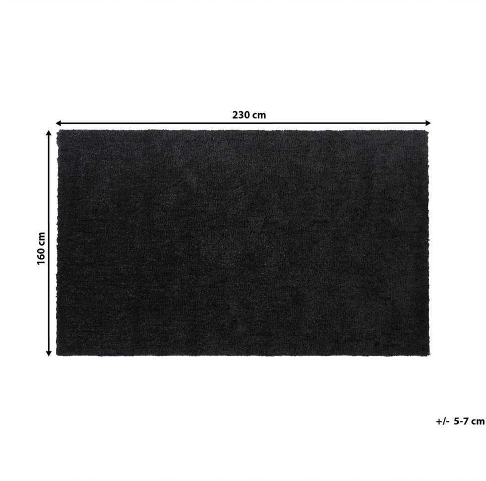 Beliani Shaggy kilimas DEMRE juodas 160 x 230 cm