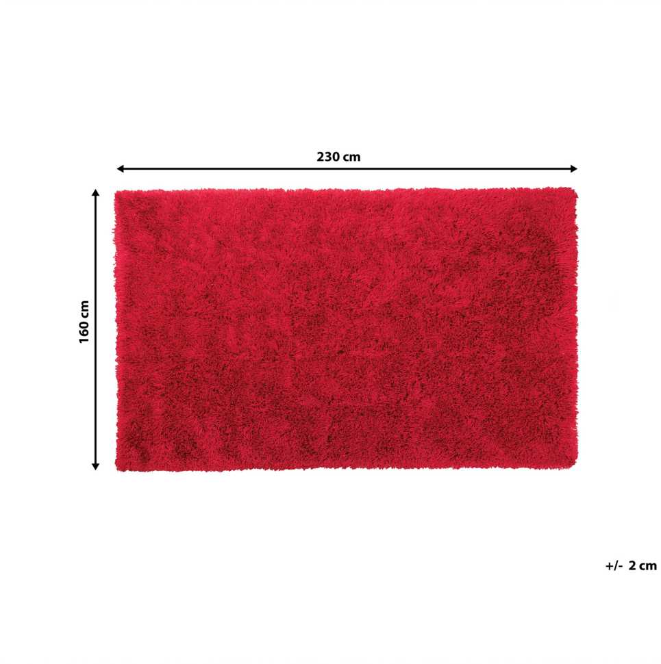 Beliani Shaggy kilimas CIDE raudonas 160 x 230 cm