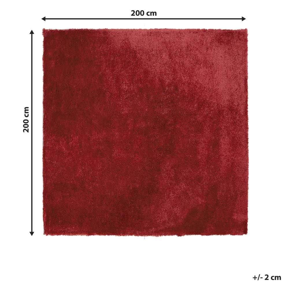Beliani Raudonas shaggy kilimas EVREN, 200 x 200 cm