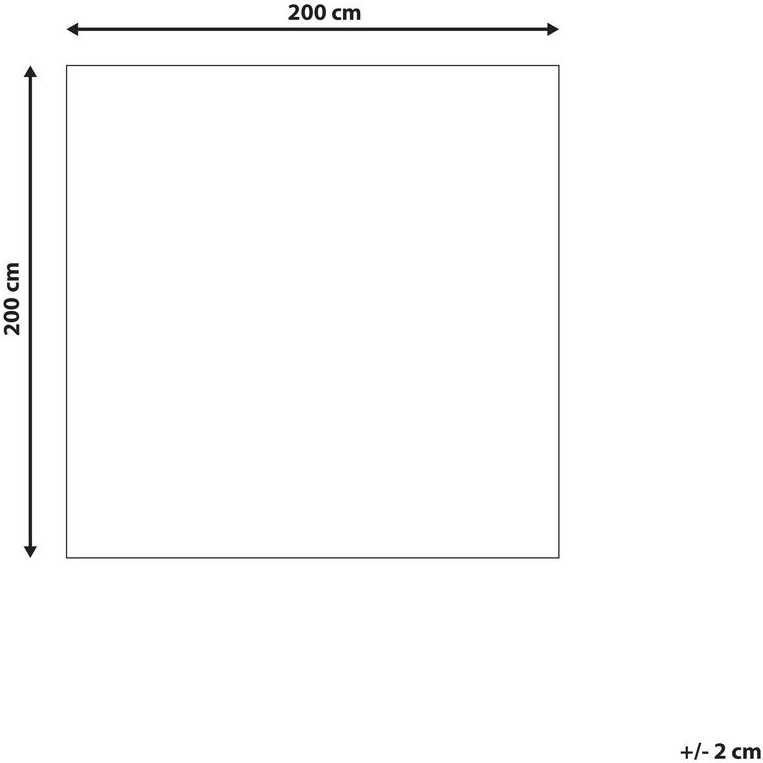 Beliani Šeriuotas kilimas EVREN šviesiai rudas 200 x 200 cm