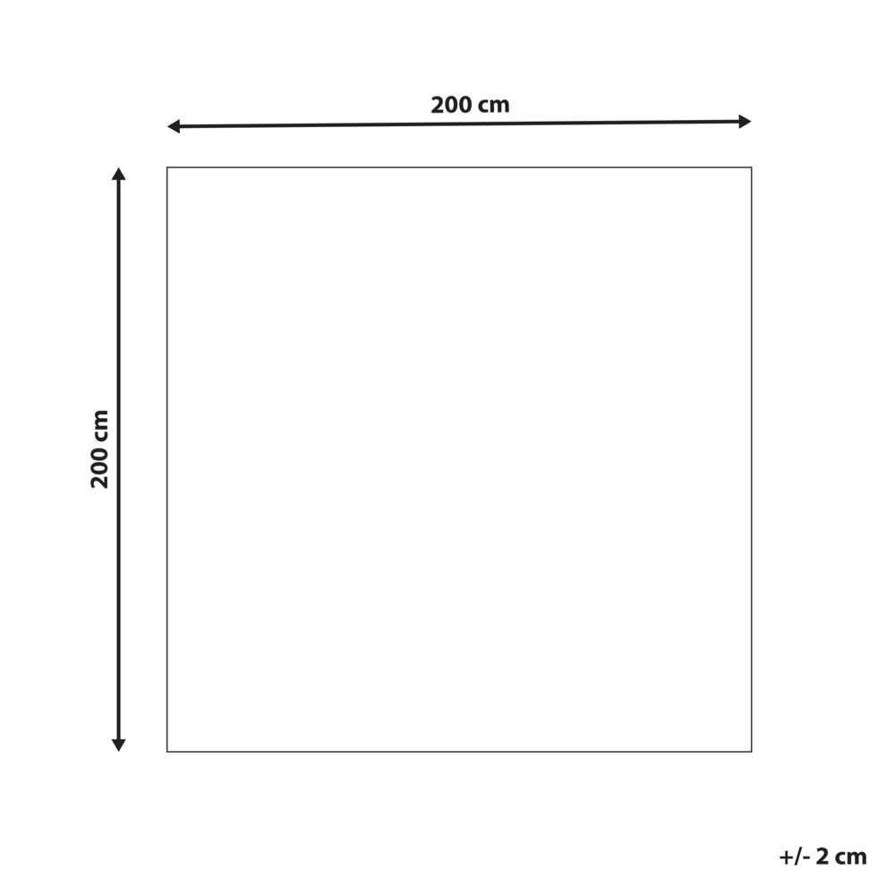 Beliani Shaggy kilimas DEMRE smėlio spalvos 200 x 200 cm