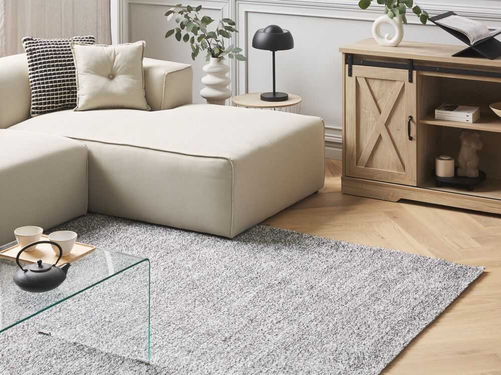 Beliani Shaggy kilimas DEMRE pilkas 200 x 300 cm