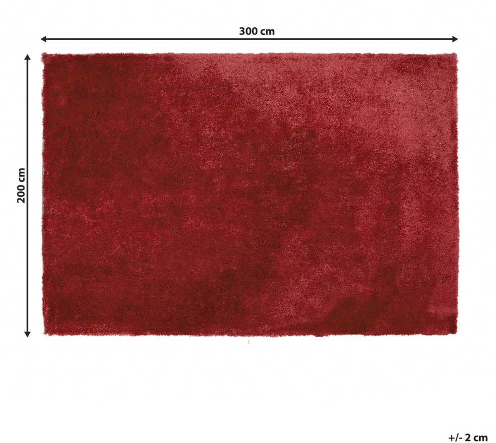 Beliani Shaggy kilimas EVREN Raudonas 200 x 300 cm