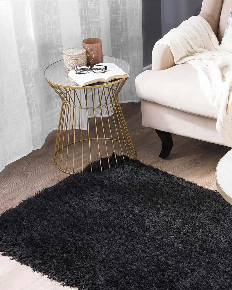Beliani Shaggy kilimas CIDE juodas 80 x 150 cm
