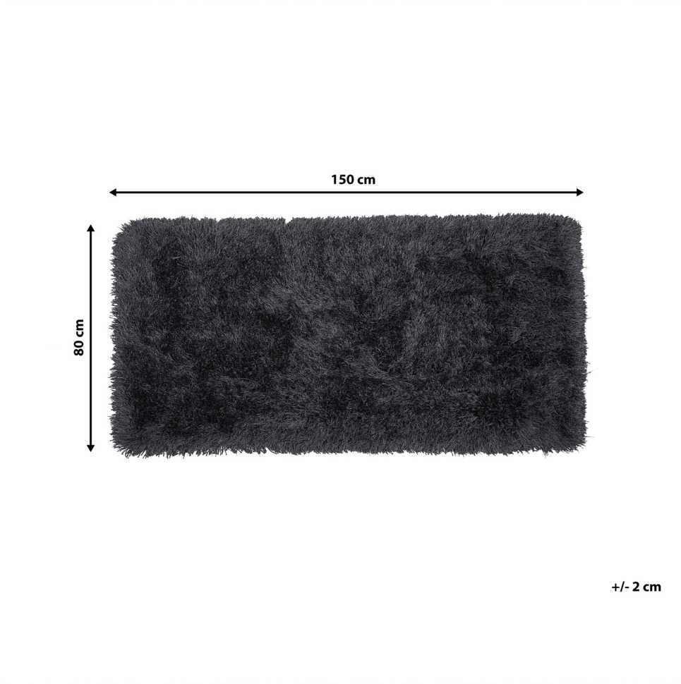 Beliani Shaggy kilimas CIDE juodas 80 x 150 cm