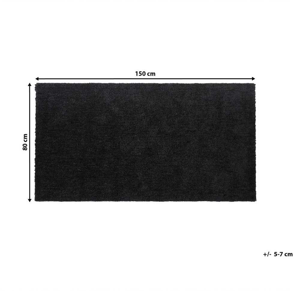 Beliani Shaggy kilimas DEMRE juodas 80 x 150 cm