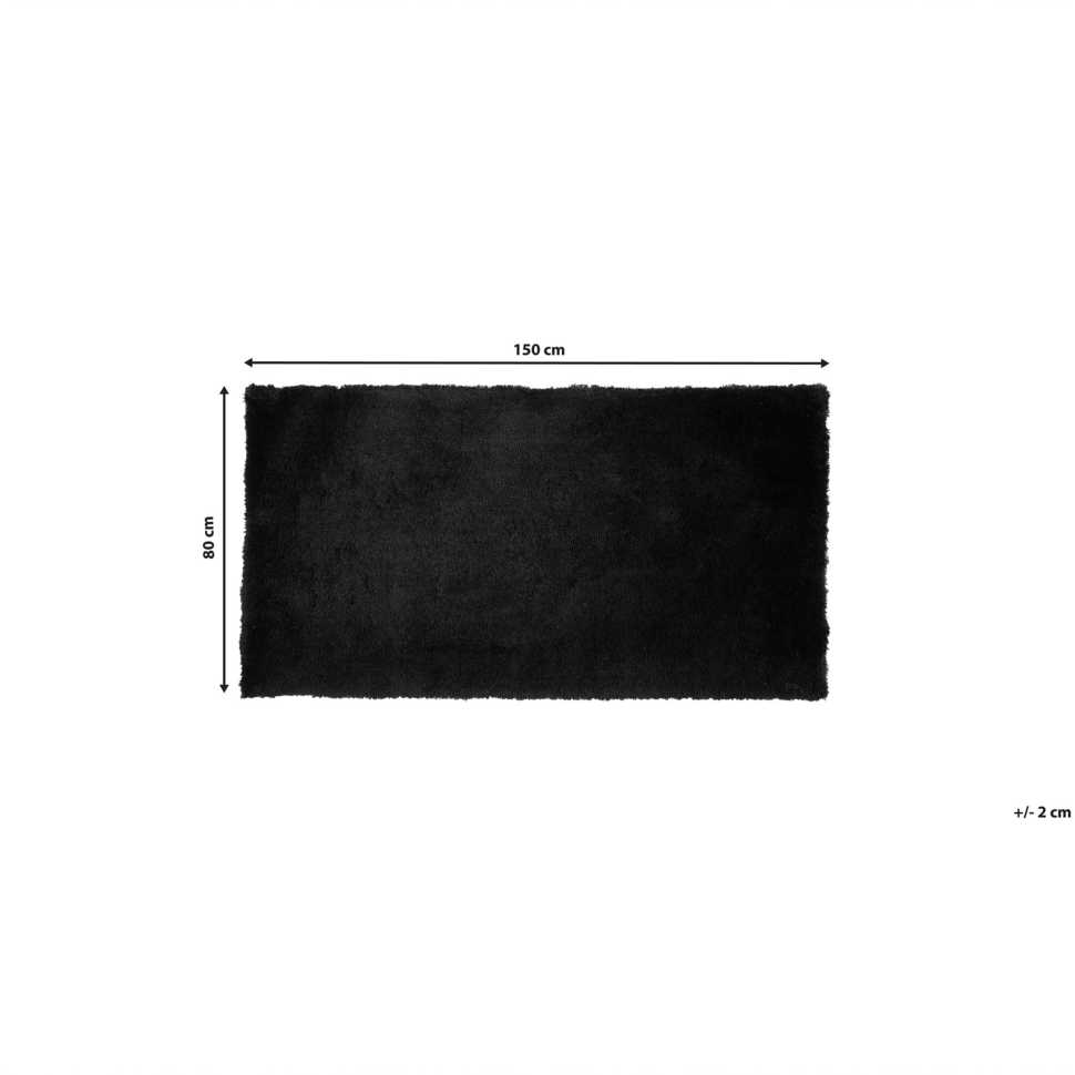Beliani Shaggy kilimas EVREN juodas 80 x 150 cm