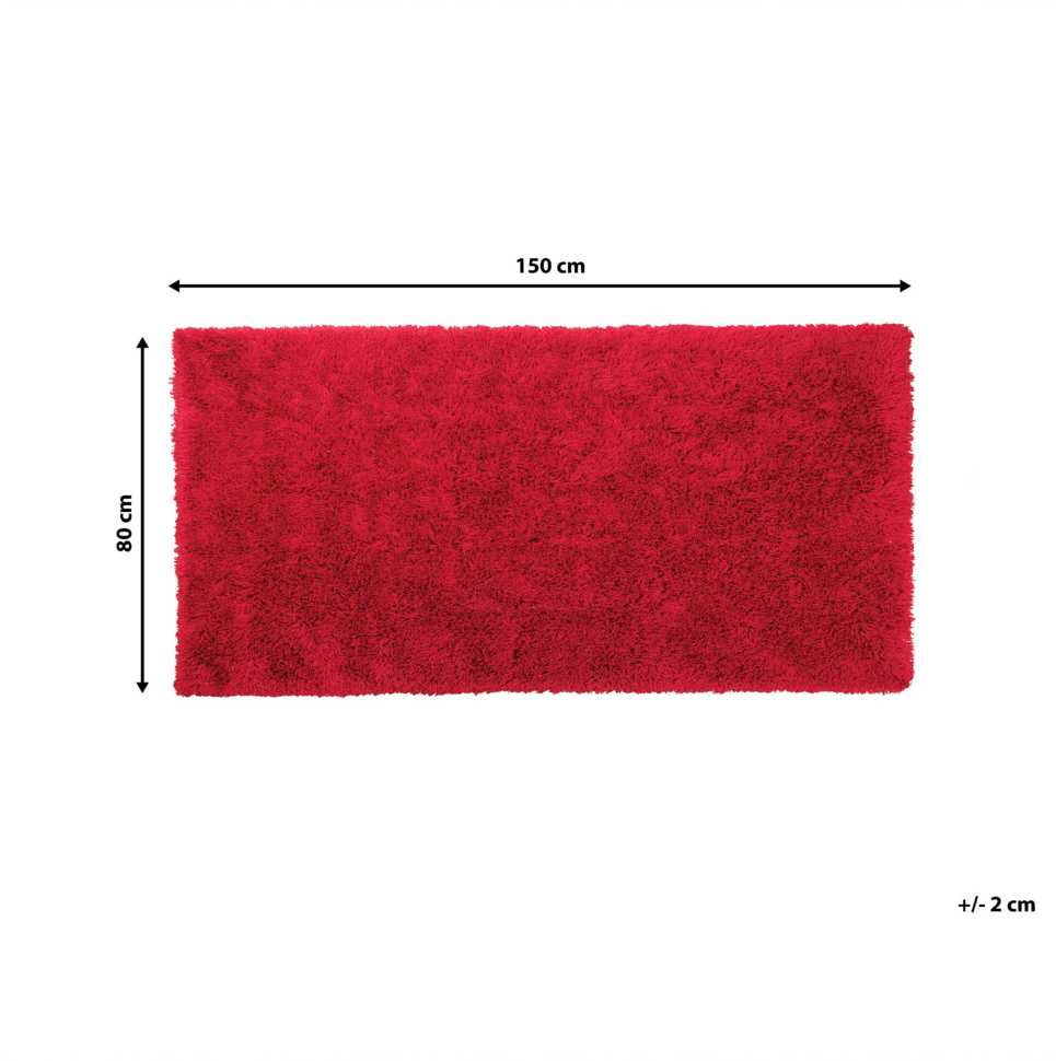 Beliani Shaggy kilimas CIDE raudonos spalvos 80 x 150 cm