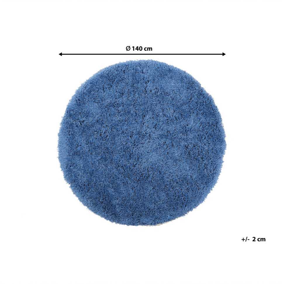Beliani Shaggy kilimas CIDE, mėlynas, ø 140 cm