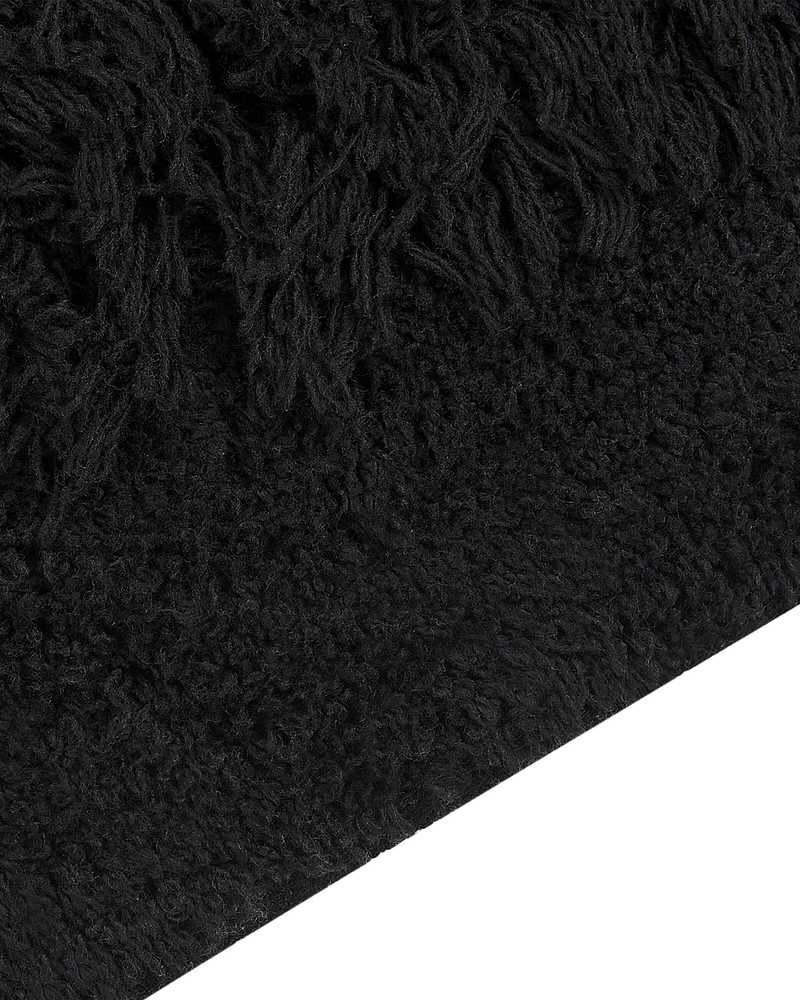 Beliani Kilimas BITLIS juodas 140 x 200 cm medvilninis