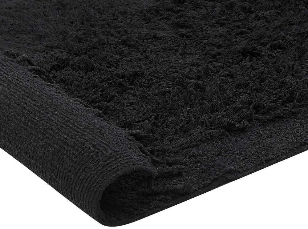 Beliani Kilimas BITLIS juodas 140 x 200 cm medvilninis
