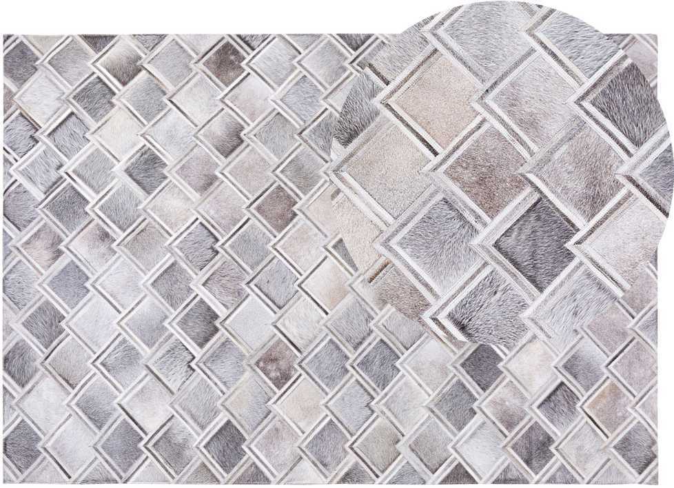 Beliani Kilimas AGACLI pilkas 140 x 200 cm iš natūralios odos