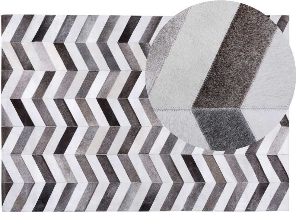 Beliani AKSAZ kilimas įvairiaspalvis 140 x 200 cm natūralios odos