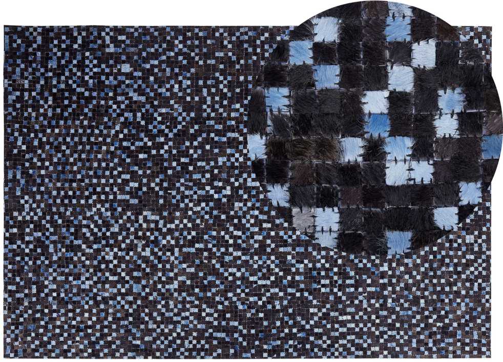Beliani Kilimas IKISU tamsiai rudas, 140 x 200 cm, natūrali oda