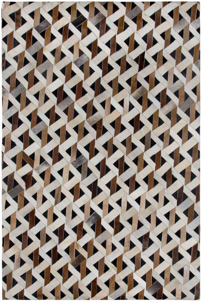 Beliani TUGLU kilimas, rudas, 140 × 200 cm, natūrali oda