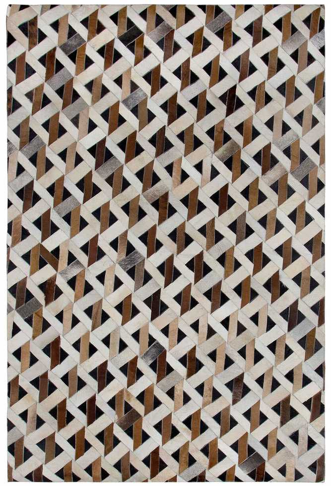 Beliani TUGLU kilimas, rudas, 140 × 200 cm, natūrali oda