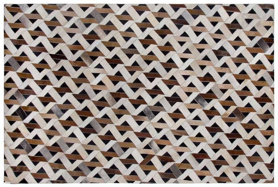 Beliani TUGLU kilimas, rudas, 140 × 200 cm, natūrali oda