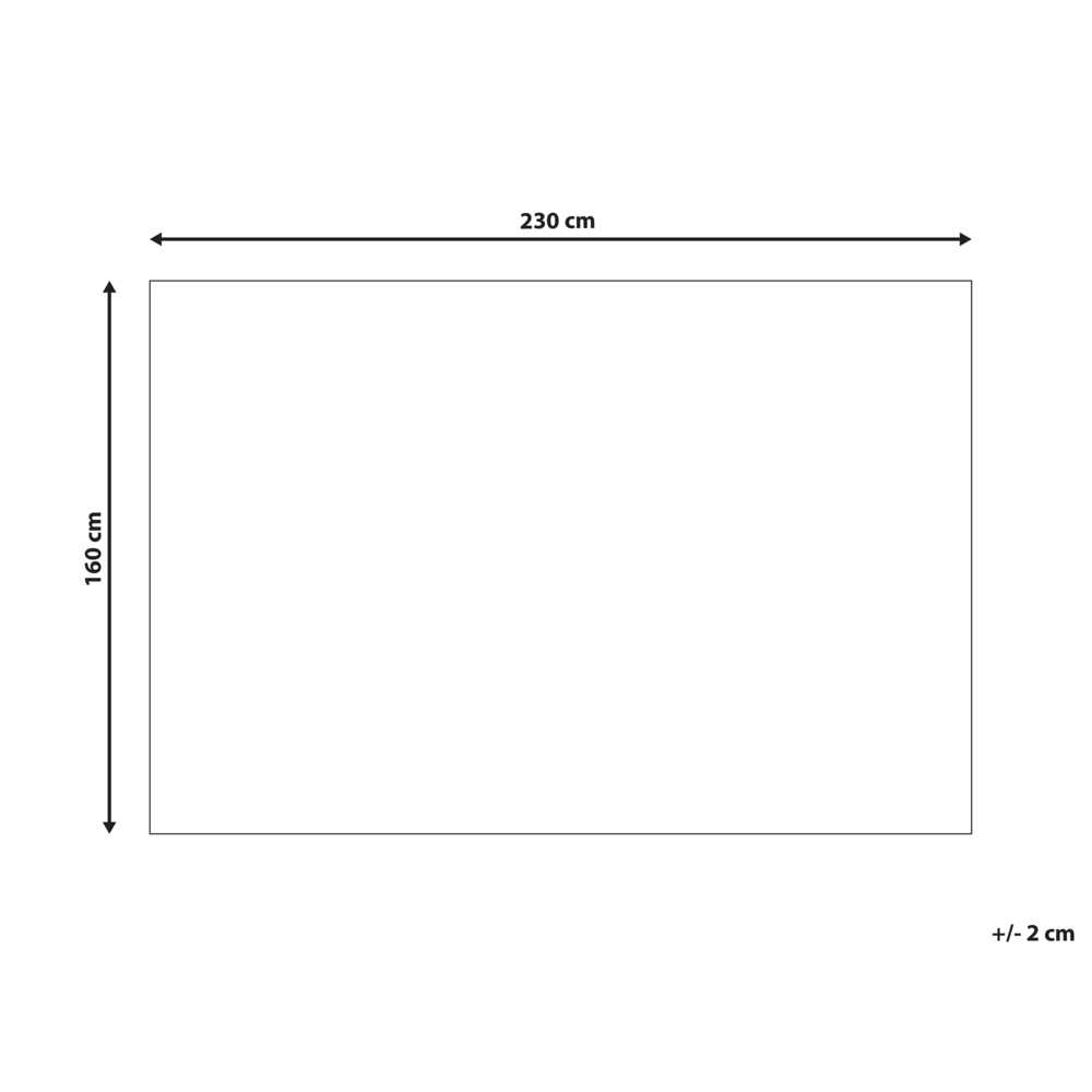 Beliani Kiliminis BOLU juodas 160 x 230 cm natūralios odos