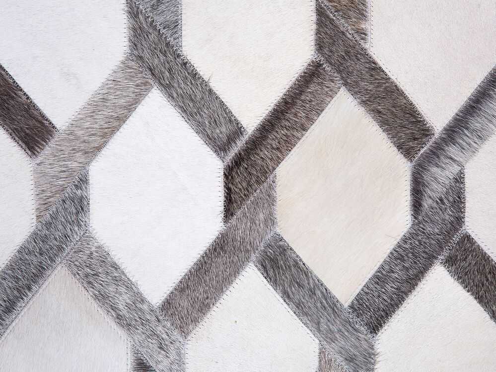 Beliani Kilimas AYDIN pilkas 160 x 230 cm iš natūralios odos