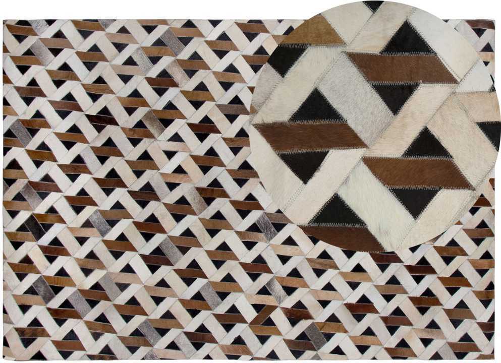Beliani Kilimas TUGLU rudas 160 x 230 cm natūrali oda