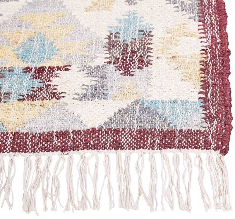 Beliani Kilim FENER spalvotas 140 x 200 cm džiuto